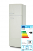 Retro lednice kombinovaná A++ krémová - DOMO DO929RKC